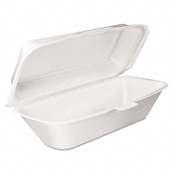 DART - Foam Hoagie Container with Removable Lid, 9-4/5 x 5-3/10 x 3-3/10, White, 125/Bag - Top Tool & Supply