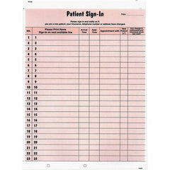 Tabbies - Note Pads, Writing Pads & Notebooks Writing Pads & Notebook Type: Sign-In Label Form Size: 8-1/2 x 11-5/8 - Top Tool & Supply