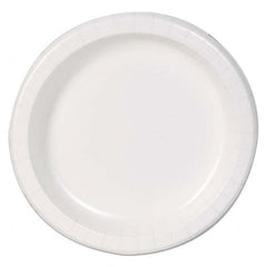 Dixie Basic - Basic Paper Dinnerware, Plates, White, 8.5" Diam, 125/Pack - Top Tool & Supply