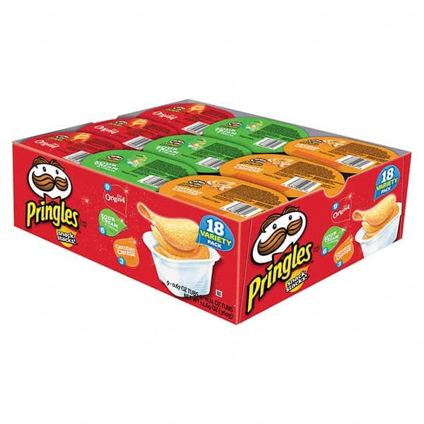 Pringles - Snacks, Cookies, Candy & Gum Breakroom Accessory Type: Potato Chips Breakroom Accessory Description: Potato Chips, Variety Pack, 0.74 oz Canister, 18/Box - Top Tool & Supply