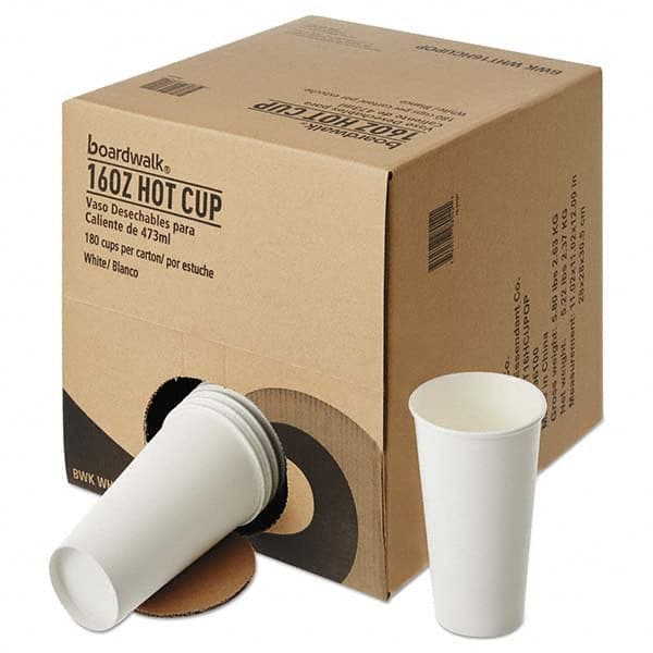 Boardwalk - Convenience Pack Paper Hot Cups, 16 oz, White, 180/Carton - Top Tool & Supply