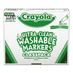 Crayola - Markers & Paintsticks Type: Marker Color: Black; Blue; Brown; Gray; Green; Orange; Pink; Red; Violet; Yellow - Top Tool & Supply