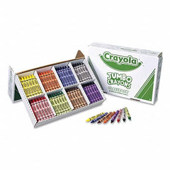 Crayola - Markers & Paintsticks Type: All Purpose Wax Crayon Color: Black; Blue; Brown; Green; Orange; Red; Violet; Yellow - Top Tool & Supply