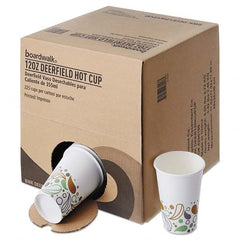 Boardwalk - Convenience Pack Paper Hot Cups, 12 oz, Deerfield Print, 225/Carton - Top Tool & Supply