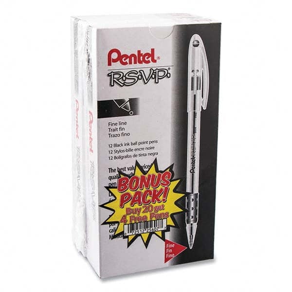 Pentel - Pens & Pencils Type: Ball Point Pen Color: Black - Top Tool & Supply