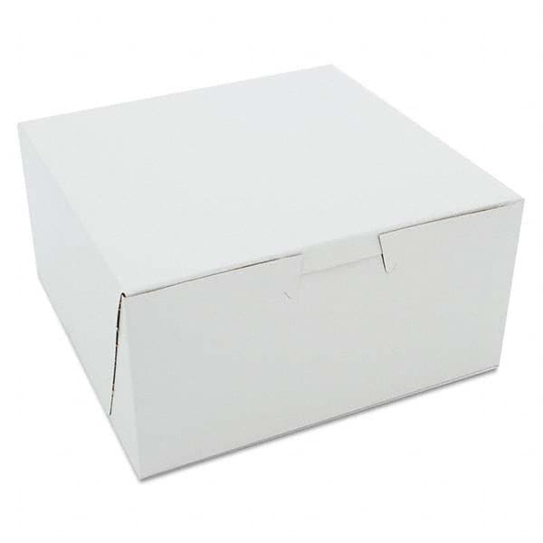 SCT - Non-Window Bakery Boxes, 6 x 6 x 3, White, 250/Carton - Top Tool & Supply