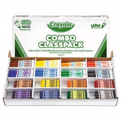 Crayola - Markers & Paintsticks Type: All Purpose Wax Crayon Color: Black; Blue; Brown; Green; Orange; Red; Violet; Yellow - Top Tool & Supply