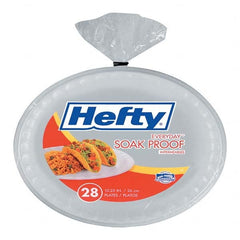 Hefty - Soak Proof Tableware, Foam Plates, 10-1/4" Diam, White, 28/Pack - Top Tool & Supply