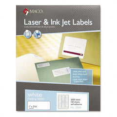 MACO - Labels, Ribbons & Tapes Type: Address Label Color: White - Top Tool & Supply