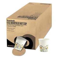 Boardwalk - Convenience Pack Paper Hot Cups, 8 oz, Deerfield Print, 306/Carton - Top Tool & Supply