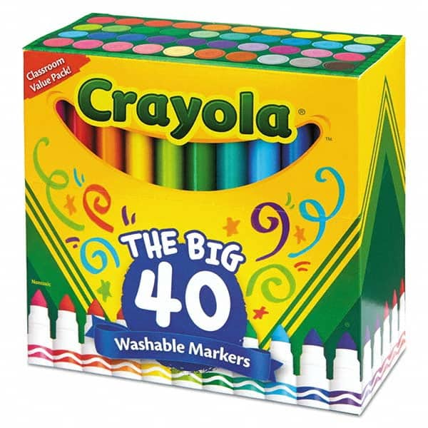 Crayola - Markers & Paintsticks Type: Washable Marker Color: Assorted - Top Tool & Supply