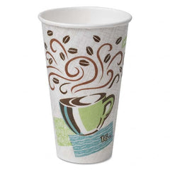 Dixie - PerfecTouch Paper Hot Cups, 16 oz, Coffee Dreams Design, 50/Pack, 20 Packs/Carton - Top Tool & Supply