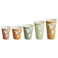 ECO PRODUCTS - World Art Renewable/Compostable Hot Cups, 8 oz, Plum, 50/Pack - Top Tool & Supply