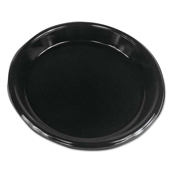 Boardwalk - Hi-Impact Plastic Dinnerware, Plate, 10" Diam, Black, 500/Carton - Top Tool & Supply