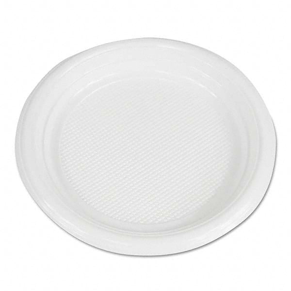 Boardwalk - Hi-Impact Plastic Dinnerware, Plate, 6" Diam, White, 1000/Carton - Top Tool & Supply