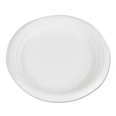 Boardwalk - Hi-Impact Plastic Dinnerware, Plate, 6" Diam, White, 1000/Carton - Top Tool & Supply