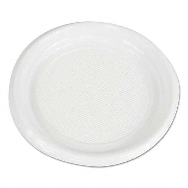 Boardwalk - Hi-Impact Plastic Dinnerware, Plate, 9" Diam, White, 500/Carton - Top Tool & Supply