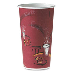 DART - Polycoated Hot Paper Cups, 20 oz, Bistro Design, 600/Carton - Top Tool & Supply