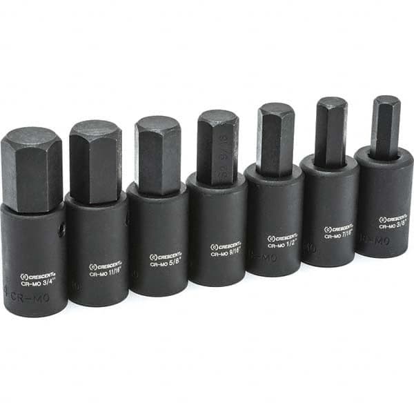 Crescent - Hex & Torx Bit Socket Sets Type: Impact Hex Bit Socket Set Drive Size: 1/2 - Top Tool & Supply