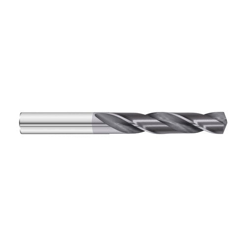 ‎7/64″ Dia. × 7/64″ Shank × 1-1/4″ Flute Length × 2-1/4″ OAL, 7xD, 135°, TiAlN, 2xD Flute, External Coolant, Round Solid Carbide Drill