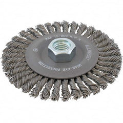 WALTER Surface Technologies - 4-1/2" OD, 5/8-11 Arbor Hole, Stringer Bead Steel Wheel Brush - Top Tool & Supply