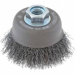 WALTER Surface Technologies - 5" Diam 5/8-11 Threaded Arbor Steel Fill Cup Brush - Top Tool & Supply