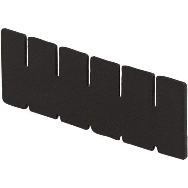 LEWISBins+ - 4-3/8" High, Black Bin Divider - Use with DC1050, Short Side Measures 4.4" Tall - Top Tool & Supply