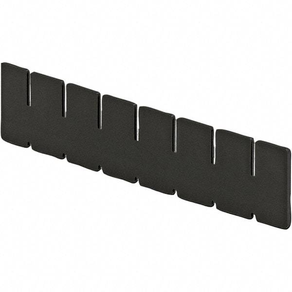 LEWISBins+ - 4-3/8" High, Black Bin Divider - Use with DC2050, Short Side Measures 4.4" Tall - Top Tool & Supply