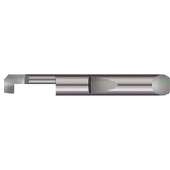 Back Boring Bar: 0.23″ Min Bore, 1-1/4″ Max Depth, Right Hand Cut, Solid Carbide 5/16″ Shank Dia, 3″ OAL, 0.008″ Corner Radius