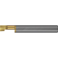 Boring Bar: 0.29″ Min Bore, 1.35″ Max Depth, Right Hand Cut, Solid Carbide 5/16″ Shank Dia, 2-1/2″ OAL, 0.006″ Corner Radius