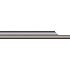 Micro 100 - Tool Bit Blanks; Material: Solid Carbide ; End Shape: Split End ; Width/Diameter (Inch): 1/4 ; Overall Length (Inch): 2-1/2 - Exact Industrial Supply