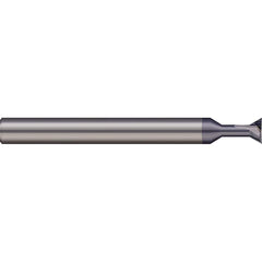 Micro 100 - 30° 1/2" Cut Diam, 0.347" Cut Width, Solid Carbide Dovetail Cutter - Exact Industrial Supply