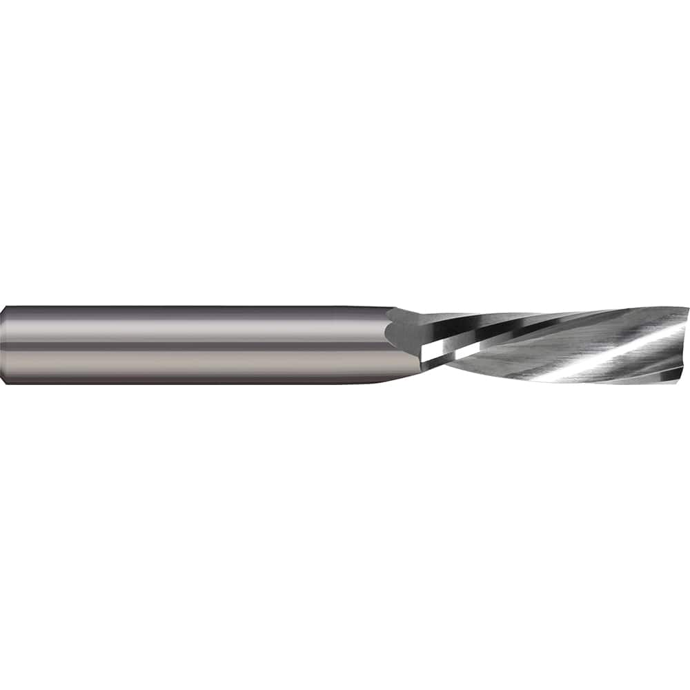 Micro 100 - 4mm Diam RH Solid Carbide 1-Flute Single Edge Downcut Spiral Router Bit - Exact Industrial Supply