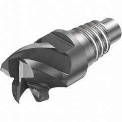 Sandvik Coromant - 1/2" Mill Diam, 0.2756" LOC, 0.2756" OAL, 4 Flute Square End Mill Head - Top Tool & Supply