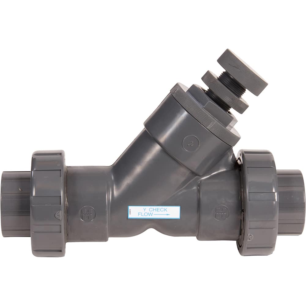 Hayward - Check Valves; Design: In-line; True Union Ball Check; Spring Check ; Tube Outside Diameter (mm): 76.200 ; Pipe Size (Inch): 3 ; Tube Outside Diameter (Inch): 3 ; End Connections: Socket ; Material: PVC - Exact Industrial Supply