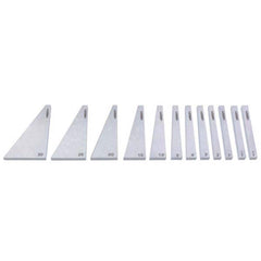 Insize USA LLC - Angle Block Sets; Minimum Angle Included: 0.25 ; Maximum Angle Included: 30.00 ; Angles Included: 0.25; 0.50; 1.00; 10.00; 15.00; 2.00; 20.00; 25.00; 3.00; 30.00; 4.00; 5.00 ; Overall Length (Inch): 2.992 ; Thickness (Decimal Inch): 0.25 - Exact Industrial Supply