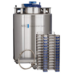 American BioTech Supply - Drums & Tanks; Product Type: Auto Fill Cryogenic Tank ; Volume Capacity Range: 85 Gal. and Larger ; Material Family: Steel ; Height (Inch): 53 ; Diameter/Width (Decimal Inch): 94.0000 ; Diameter/Width (Inch): 34 - Exact Industrial Supply