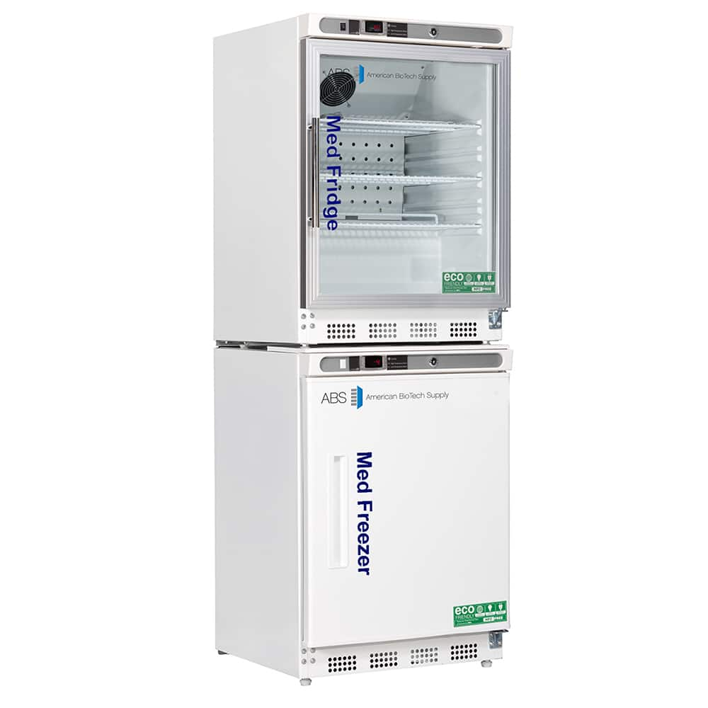 American BioTech Supply - Laboratory Refrigerators and Freezers; Type: Pharmacy/Vaccine Refrigerator & Freezer Combination ; Volume Capacity: 9 Cu. Ft. ; Minimum Temperature (C): -15.00 ; Maximum Temperature (C): 8.00 ; Width (Inch): 23-3/4 ; Depth (Inch - Exact Industrial Supply