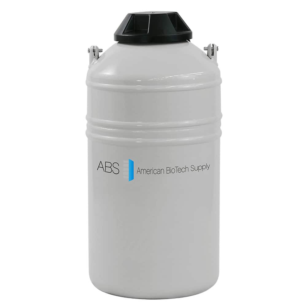 American BioTech Supply - Drums & Tanks; Product Type: Liquid Dewar ; Volume Capacity Range: Smaller than 20 Gal. ; Material Family: Aluminum ; Height (Inch): 21-1/2 ; Diameter/Width (Decimal Inch): 10.2990 ; Diameter/Width (Inch): 14-1/2 - Exact Industrial Supply