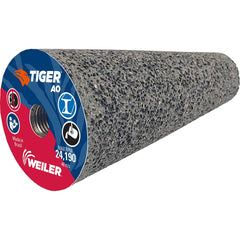 Weiler - Cones & Plugs; Head Thickness (Inch): 3.00 ; Abrasive Material: Aluminum Oxide ; Grit: 24 ; Grade: Coarse ; Wheel Type Number Code: 17 ; Arbor Hole Thread Size: 3/8-24 - Exact Industrial Supply