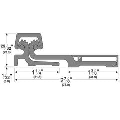 Pemko - Continuous Hinges; Overall Length (Inch): 83 ; Thickness (Decimal Inch): 1.0000 ; Pin Diameter: 1.0000 (Decimal Inch); Finish/Coating: Dark Bronze; Anodized - Exact Industrial Supply