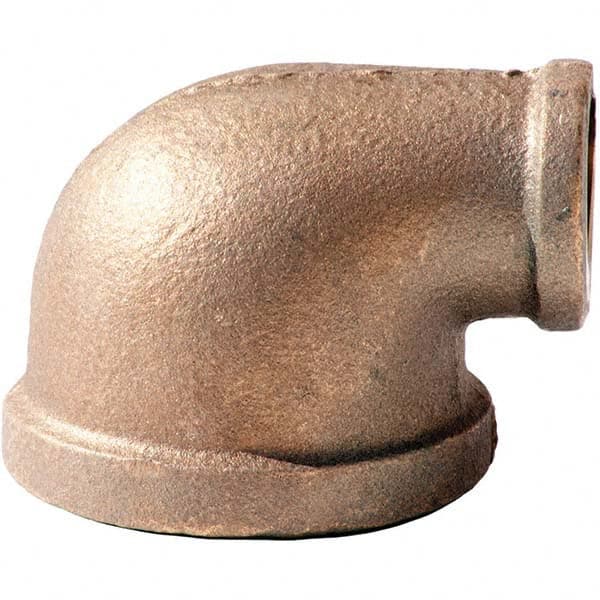 Merit Brass - Brass & Chrome Pipe Fittings Type: Reducing Elbow Fitting Size: 1-1/2 x 1-1/4 - Top Tool & Supply