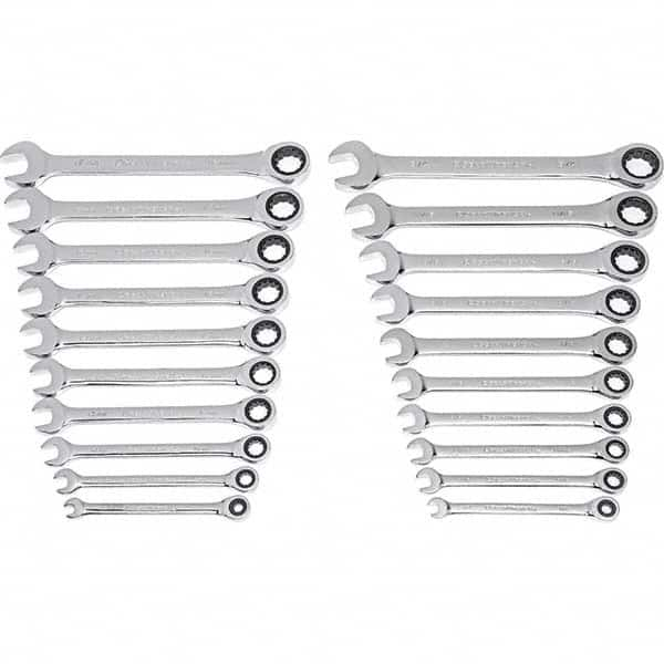 GEARWRENCH - Wrench Sets Tool Type: Ratcheting Combination Wrench System of Measurement: Inch/Metric - Top Tool & Supply