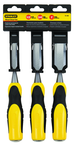 STANLEY® 3 Piece Bi-Material Short Blade Wood Chisel Set - Top Tool & Supply