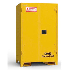 Strong Hold - Safety Cabinets Hazardous Chemical Type: Flammable and Combustible Liquids Color: Yellow - Top Tool & Supply