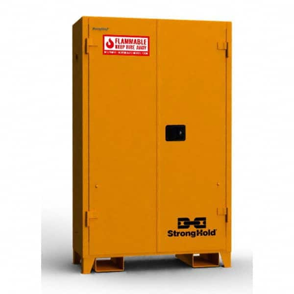 Strong Hold - Safety Cabinets Hazardous Chemical Type: Flammable and Combustible Liquids Color: Yellow - Top Tool & Supply