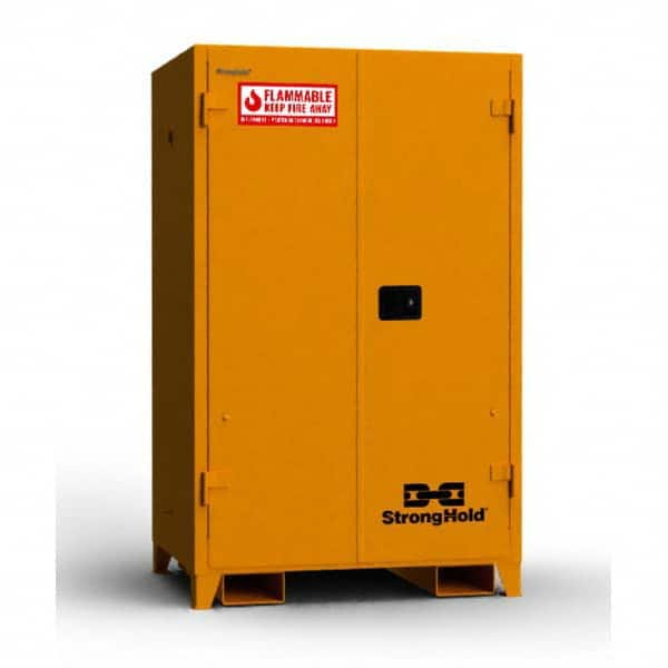 Strong Hold - Safety Cabinets Hazardous Chemical Type: Flammable and Combustible Liquids Color: Yellow - Top Tool & Supply