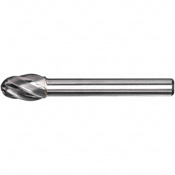 Precision Twist Drill - 3/8" Cut Diam, 1/4" Shank Diam, Carbide Aluma Cut Oval Burr - Top Tool & Supply