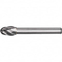 Precision Twist Drill - 1/2" Cut Diam, 1/4" Shank Diam, Carbide Aluma Cut Oval Burr - Top Tool & Supply