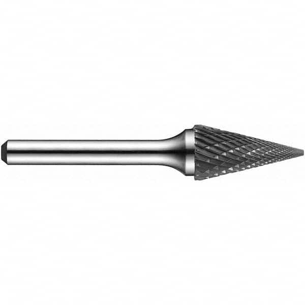 Precision Twist Drill - 1/8" Cut Diam, 1/8" Shank Diam, Carbide Double Cut Cone Burr - Top Tool & Supply